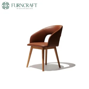 FURNCRAFT ID SAVOY DINING CHAIR BRONZE LEATHER (2)