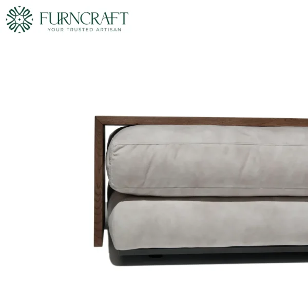 Sena Ottoman Ecru Velvet