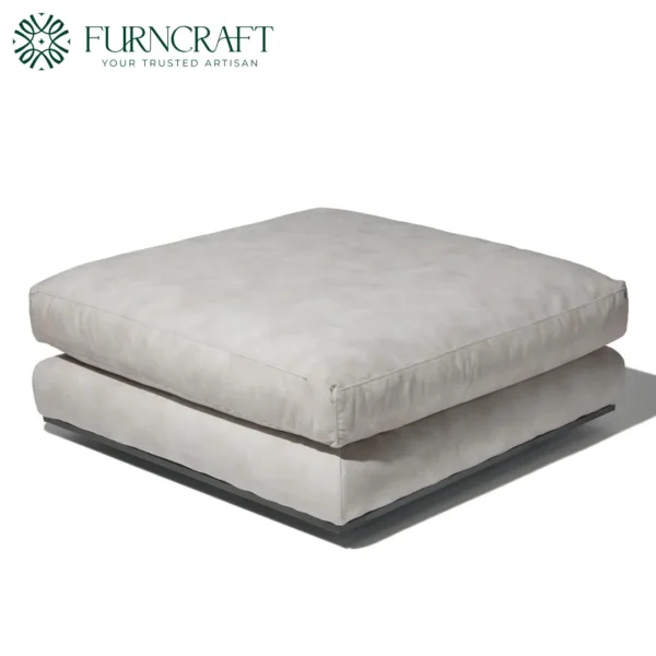 Sena Ottoman Ecru Velvet