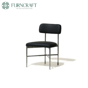 FURNCRAFT ID YARRA DINING CHAIR BLACK LEATHER