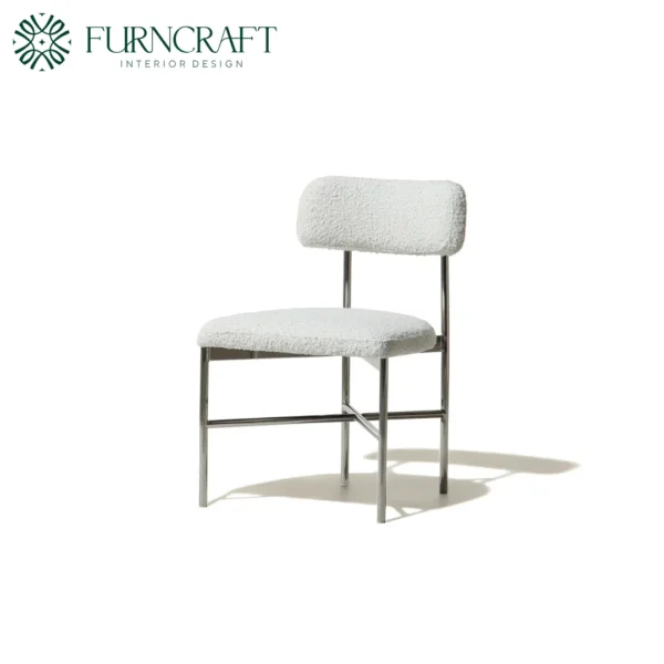 Yarra Dining Chair White Boucle