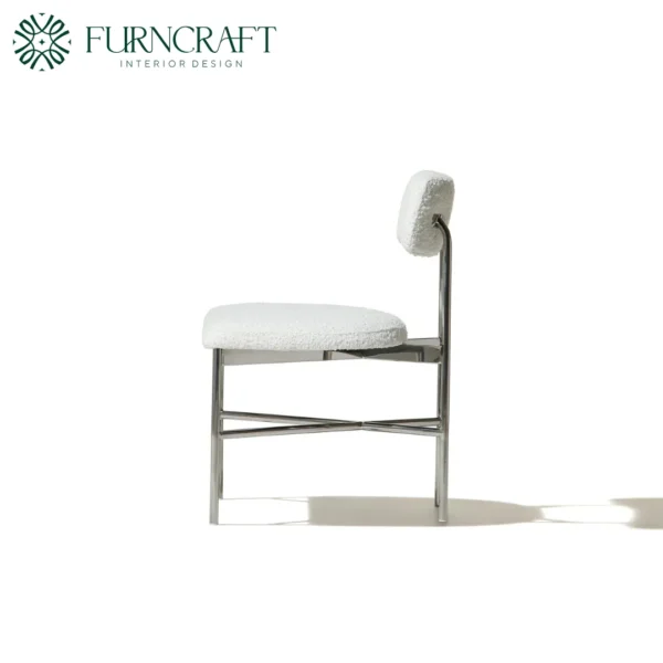 Yarra Dining Chair White Boucle - Image 2