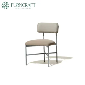 FURNCRAFT ID YARRA OUTDOOR DINING CHAIR LIGHT BROWN LEATHER