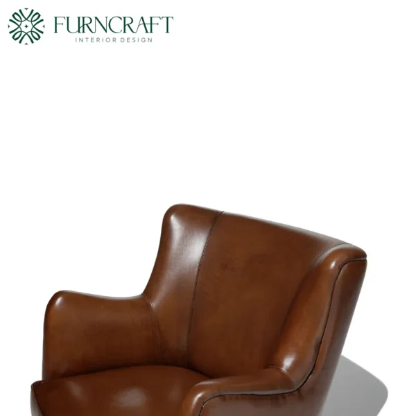 Yvette Lounge Chair Light Brown Leather