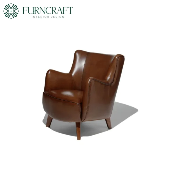 Yvette Lounge Chair Light Brown Leather