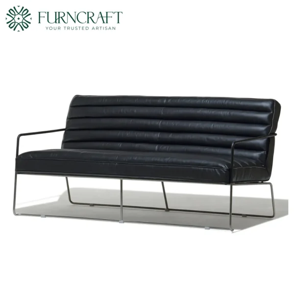Mcqueen Sofa Midnight Black Leather