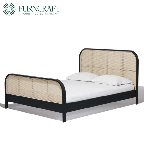 Cane Bed Full Black