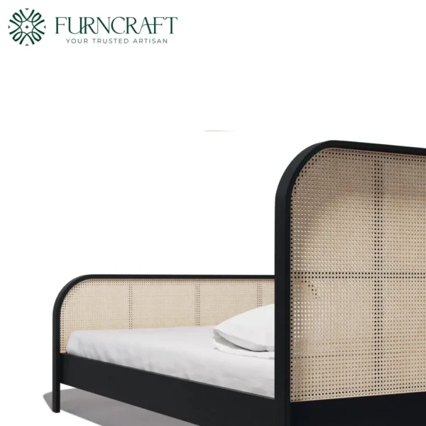 Cane Bed Full Black