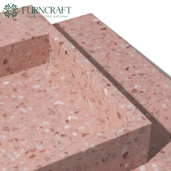 Azzurra Vanity Black Metal Pink Terrazzo
