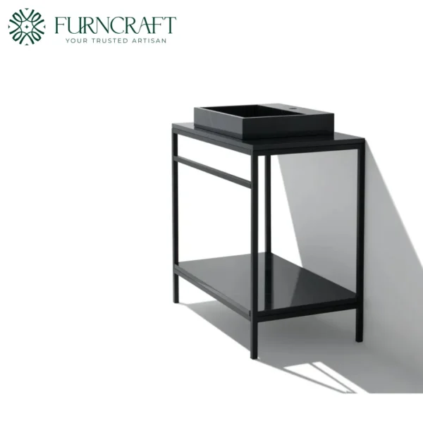 Azzurra Vanity Black Metal Black Marble