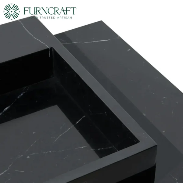Azzurra Vanity Black Metal Black Marble
