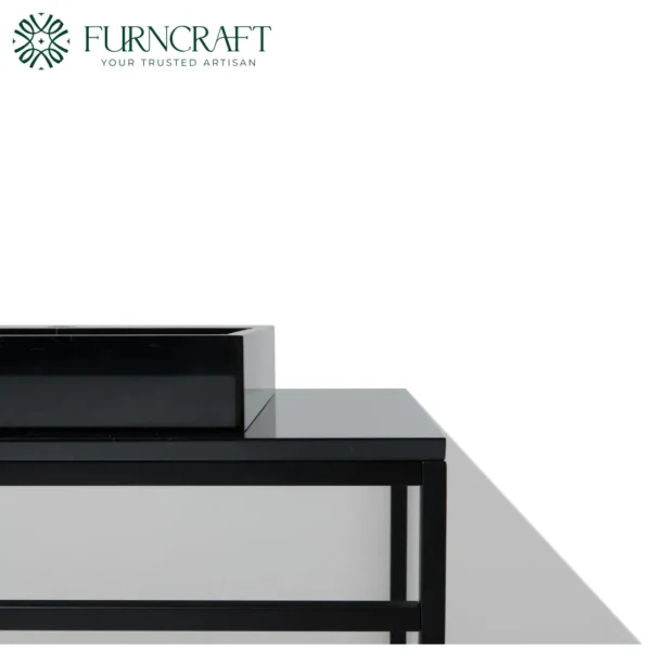 Azzurra Vanity Black Metal Black Marble