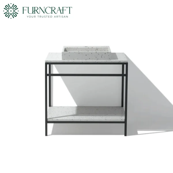Azzurra Vanity Black Metal Bw Terrazzo