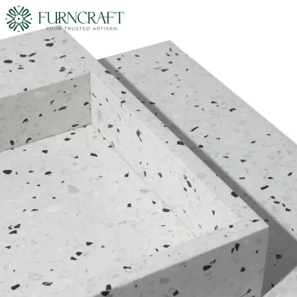 Azzurra Vanity Black Metal Bw Terrazzo