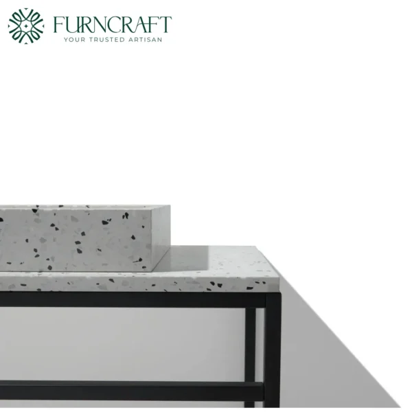 Azzurra Vanity Black Metal Bw Terrazzo