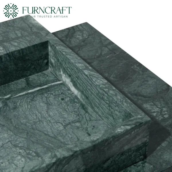 Azzurra Vanity Black Metal Green Marble
