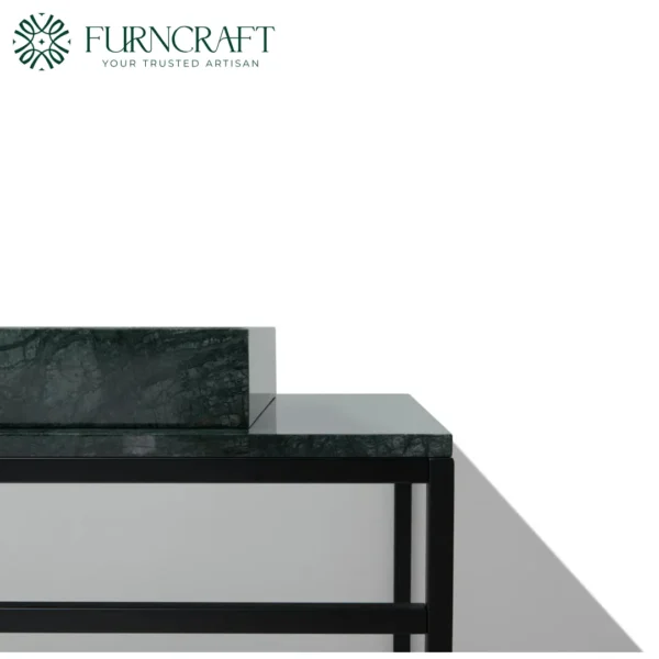 Azzurra Vanity Black Metal Green Marble