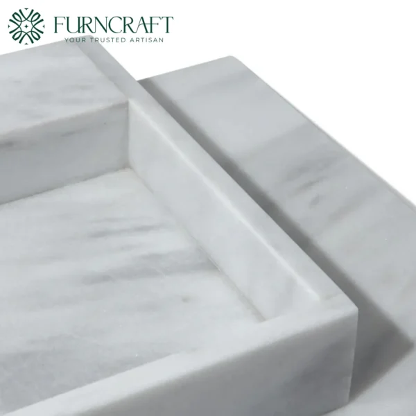 Azzurra Vanity Black Metal White Marble