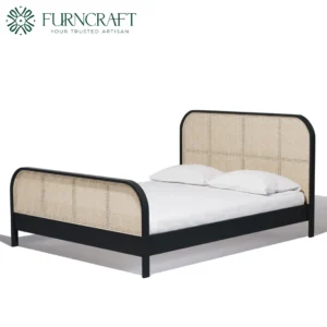 Cane Bed King Black