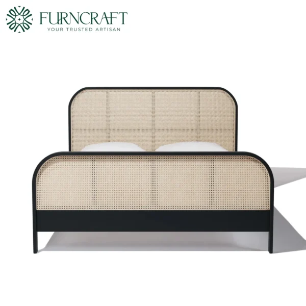 Cane Bed King Black