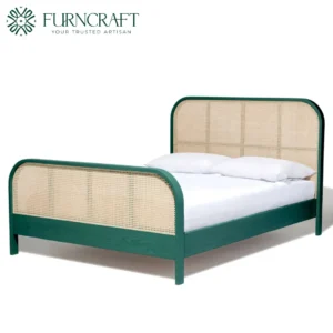 Cane Bed King Tropical Green