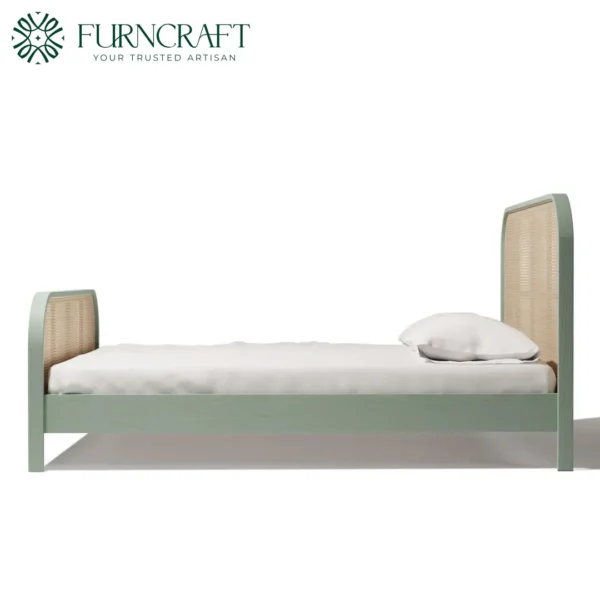 Cane Bed Queen Cactus Green