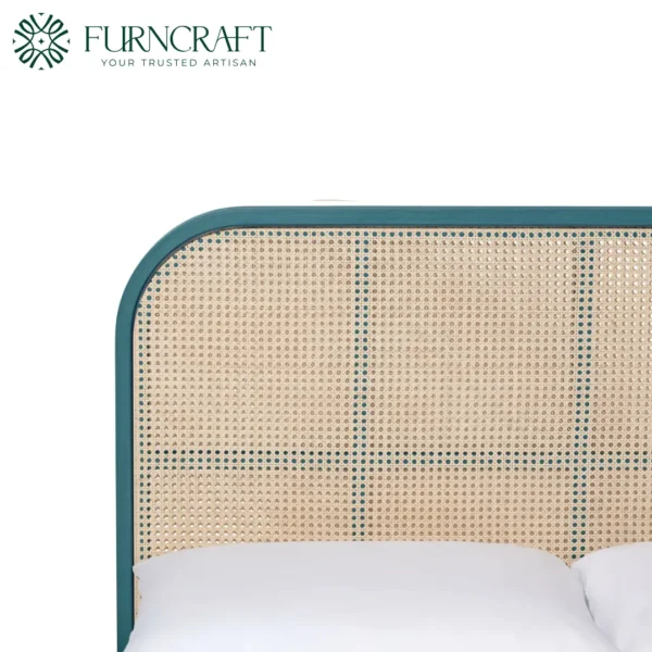 Cane Bed Twin Ocean Blue