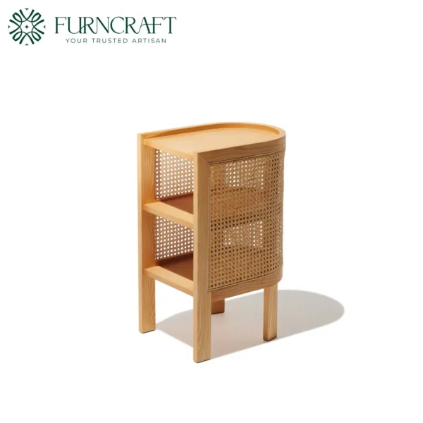 Cane Nightstand Natural