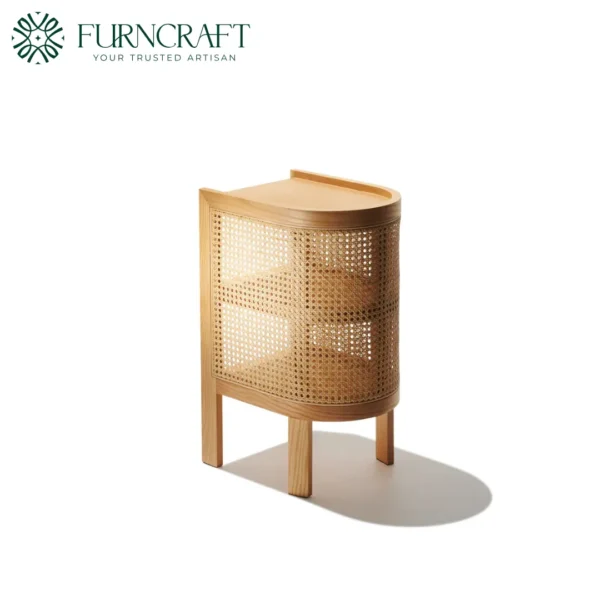 Cane Nightstand Natural