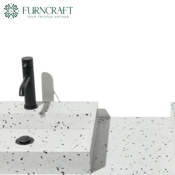 Capri Double Vanity B&Amp;W Terrazzo