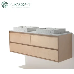 Capri Double Vanity B&W Terrazzo