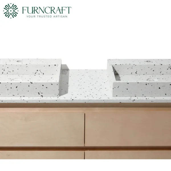 Capri Double Vanity B&Amp;W Terrazzo