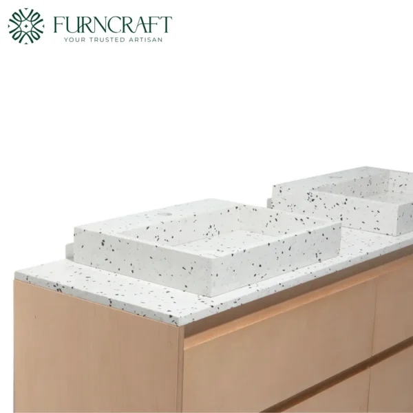 Capri Double Vanity B&Amp;W Terrazzo