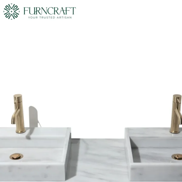 Capri Double Vanity White Marble