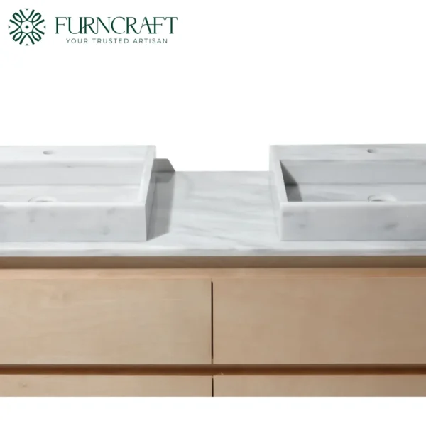 Capri Double Vanity White Marble