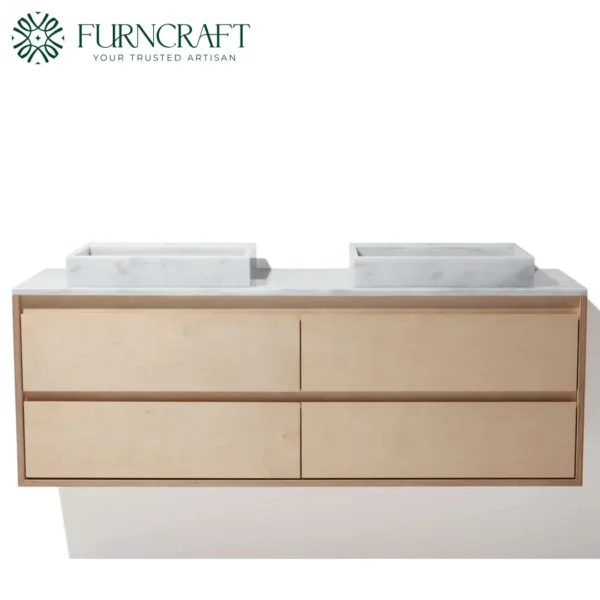 Capri Double Vanity White Marble
