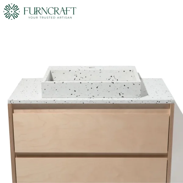 Capri Vanity Birch Bw Terrazzo
