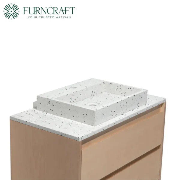 Capri Vanity Birch B&Amp;W Terrazzo
