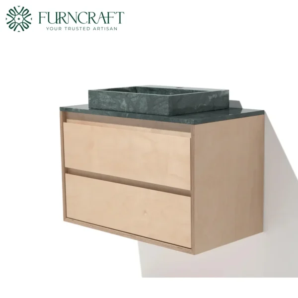 Capri Vanity Birch Green Marble