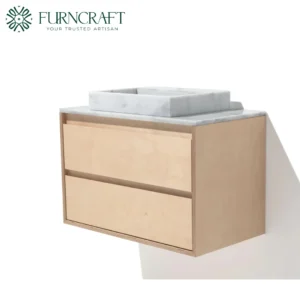 Capri Vanity Birch White Marble