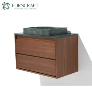 Capri Vanity Walnut Green Marble