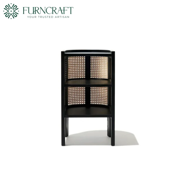 Cane Nightstand Black