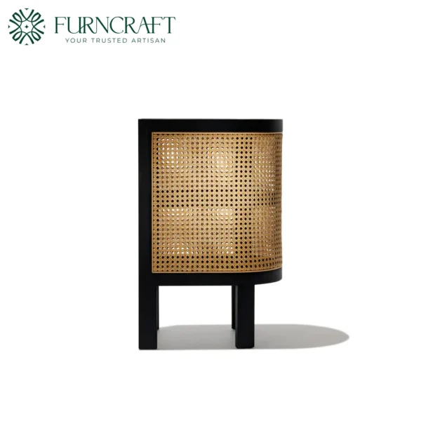 Cane Nightstand Black