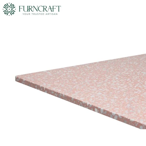 Quadrata Affixed Dining Table Pink