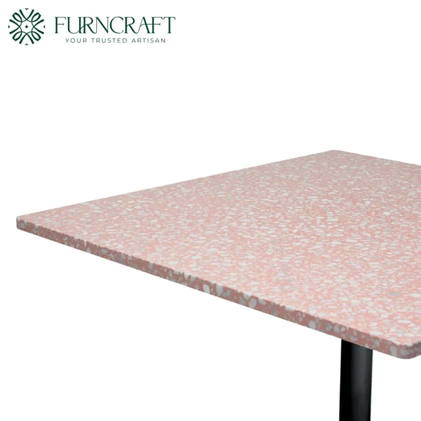 Quadrata Affixed Dining Table Pink
