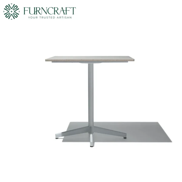 Quadrata Dining Table White Base Tan Top 24
