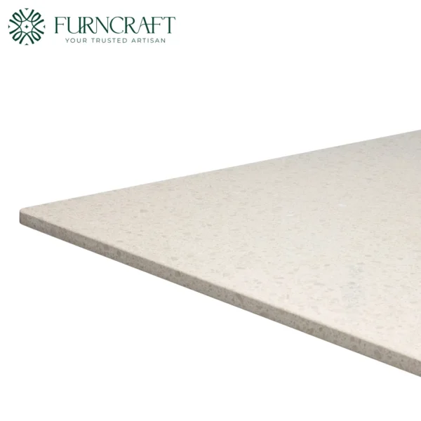 Quadrata Table White Base Tan Top 30