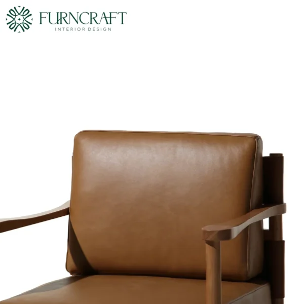 Barcelona Occasional Lounge Chair Midnight Brown Leather - Image 5