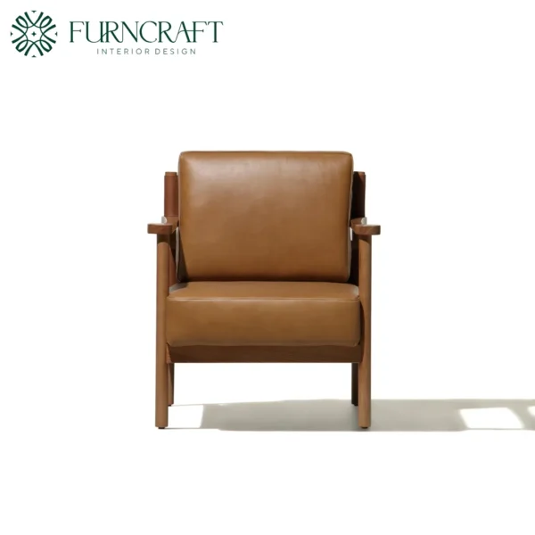 Barcelona Occasional Lounge Chair Midnight Brown Leather - Image 2