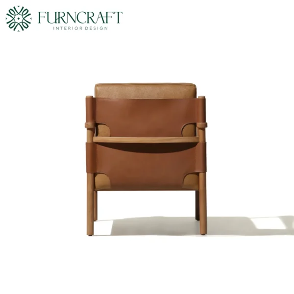 Barcelona Occasional Lounge Chair Midnight Brown Leather - Image 4